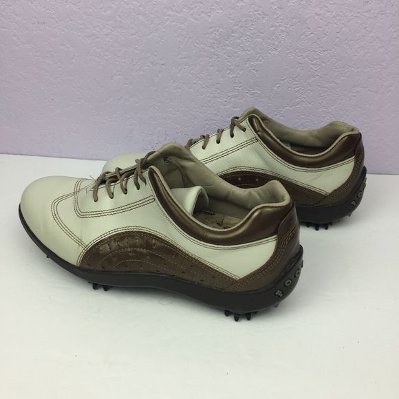 Footjoy LoPro Collection Beige Golf Soft Spike Shoes Women's Size US 7 M 97090 - Picture 3 of 7